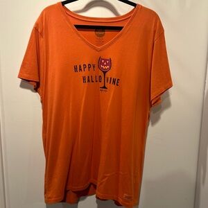 Life Is Good Pumpkin Orange Tee